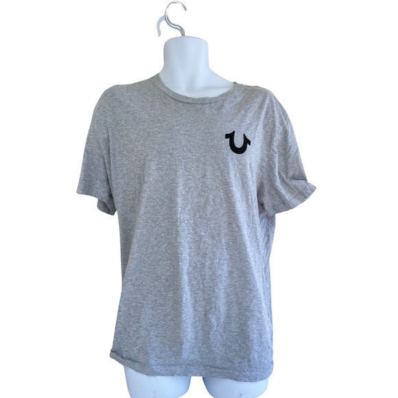 True Religion Other - True Religion Men's Grey T-shirt Small logo front, Buddha Face back Size XXXL